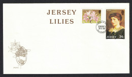 Jersey Lilies FDC 1986 SG#380-381 - Jersey