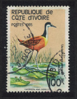 Ivory Coast African Jacana Bird 100f 1985 Canc SG#834b MI#B848 - Ivory Coast (1960-...)