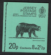 Jersey Spectacled Bear Booklet INVERTED RAR 1974 SG#SB15 - Jersey