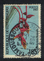 Ivory Coast 'Heliconia Rostrata' Flower 125f RAR 1983 Canc SG#791d MI#D804 - Côte D'Ivoire (1960-...)