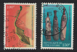 Ivory Coast Musical Instruments 2v 1979 Canc SG#603-604 MI#D611-E611 - Côte D'Ivoire (1960-...)