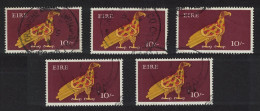Ireland Eagle Bird Symbol Of St John Evangelist 10Sh 5 Pcs 1968 Canc SG#262 - Used Stamps