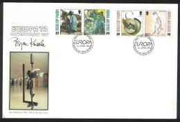 Isle Of Man Painting Statue Sculpture Europa Contemporary Art FDC 1993 SG#563-566 - Man (Ile De)