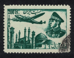 Shah And Lockheed Constellation Over Mosque 200r KEY VALUE 1952 Canc SG#998 MI#877 - Iran