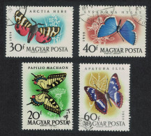 Hungary Butterflies And Moths 4v 1959 Canc SG#1612-1616 MI#1633-1639A - Used Stamps