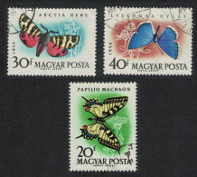 Hungary Butterflies And Moths 3v 1959 Canc SG#1612-1614 MI#1633-1635A - Usado