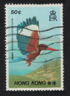 Hong Kong White-throated Kingfisher Bird 1988 Canc SG#568 - Usati