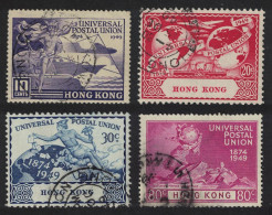 Hong Kong 75th Anniversary Of UPU 4v 1949 Canc SG#173-176 Sc#180-183 - Oblitérés
