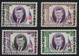 Guinea President Kennedy Memorial Issue 4v 1964 Canc SG#426-429 Sc#325-327+C56 - Guinée (1958-...)