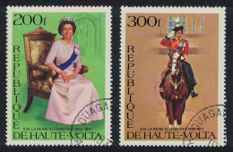 Upper Volta Silver Jubilee Of Queen Elizabeth II 2v 1977 CTO SG#448-449 - Alto Volta (1958-1984)