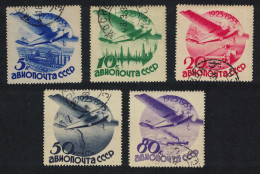 USSR 10th Anniversary Of Civil Aviation 5v No Watermark 1934 Canc SG#643B-647B - Used Stamps