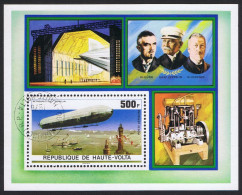 Upper Volta Zeppelin Anniversary MS 1976 CTO MI#Block 42 Sc#C237 - Haute-Volta (1958-1984)