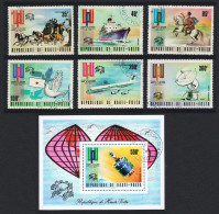 Upper Volta Space Centenary Of UPU 6v+MS 1974 CTO MI#517-522+Block 26 Sc#C192 - Alto Volta (1958-1984)