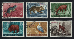 Trieste Pelican Bird Wild Animals Souslik Deer Bear Lynx 6v 1954 Canc SG#B119-B124 MI#123-128 - Other & Unclassified