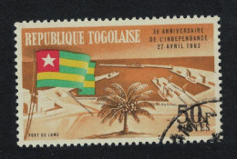 Togo 3rd Anniversary Of Independence Flag 50f 1963 Canc SG#333 Sc#451 - Togo (1960-...)
