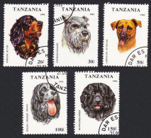 Tanzania Dogs 5v 1993 CTO SG#1681-1685 Sc#1144-1148 - Tanzanie (1964-...)