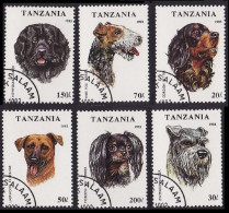 Tanzania Dogs 6v 1993 CTO SG#1681-1686 Sc#1144-1149 - Tanzania (1964-...)