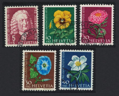 Switzerland Flowers 5v Pro Juventute 1958 1958 Canc SG#J172-J176 Sc#B277-B281 - Oblitérés
