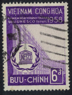 South Vietnam UNESCO 6d 1958 Canc SG#S70 - Vietnam