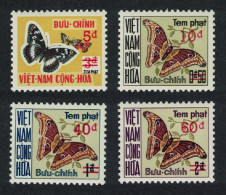 South Vietnam Butterflies Postage Due 4v Overprinted 1974 MH SG#SD470k-SD470n MI#Porto 21-24 Sc#J21-J24 - Viêt-Nam