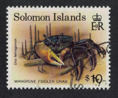 Solomon Is. Mangrove Fiddler Crab $10 KEY VALUE 1993 CTO SG#766 - Salomon (Iles 1978-...)