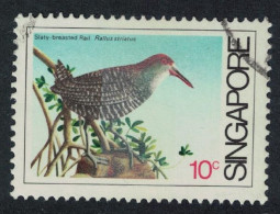Singapore Blue-breasted Banded Rail Bird 10 1984 Canc SG#467 - Singapour (1959-...)
