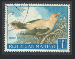 San Marino Golden Oriole Bird 1L 1960 Canc SG#593 Sc#446 - Usados