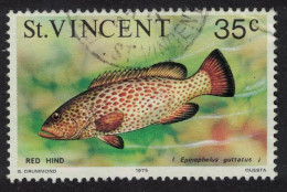 St. Vincent Red Hind Fish Imprint '1975' Canc SG#435 - St.Vincent (...-1979)