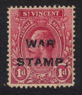 St. Vincent War Stamp 'Comma For STOP' VARIETY 1916 MH SG#122b - St.Vincent (...-1979)