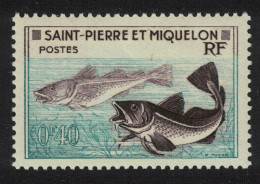 St. Pierre And Miquelon Codfish Fish 0.40Fr 1955 MH SG#400 - Neufs