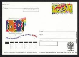 Russia European Year Of Languages Pre-paid Postcard Special Stamp 2000 - Gebruikt