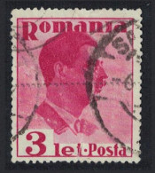 Romania King Carol II Portrait Additionally Inscr 'POSTA' 3 Lei 1935 Canc SG#1315 - Autres & Non Classés