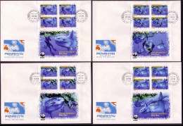 Penrhyn WWF Ocean Sunfish FDCs 4v 2003 SG#541-544 MI#605-608 Sc#462-465 - Penrhyn