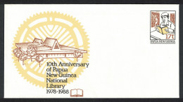 Papua NG National Library Pre-stamped Envelope PSE #15 1988 - Papua New Guinea