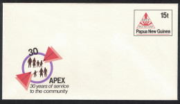 Papua NG Apex 30 Years Of Service Pre-stamped Envelope PSE #10 1987 - Papua Nuova Guinea