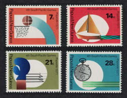 Papua NG Sailing Boxing Basketball South Pacific Games 4v 1971 MH SG#200-203 MI#203-206 Sc#328-331 - Papouasie-Nouvelle-Guinée
