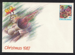 Papua NG Christmas 1987 Pre-stamped Envelope PSE #12 1987 - Papouasie-Nouvelle-Guinée