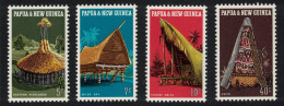 Papua NG Native Dwellings 4v 1971 MH SG#191-194 - Papua Nuova Guinea