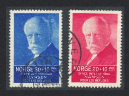 Norway Nansen Refugee Fund 2v 1935 Canc SG#237-238 MI#174-175 - Usati