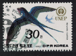 Korea Barn Swallow Bird World Environment Day 1992 CTO SG#N3201 - Corea Del Norte