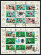 Korea Frogs And Toads 2 Sheetlets 1992 CTO SG#N3194-N3199 MI#3340-3345 KB - Corea Del Norte