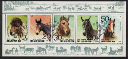 Korea Horses Sheetlet 1991 CTO SG#N3083-N3087 - Corea Del Nord
