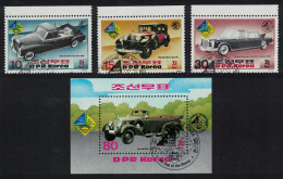 Korea Mercedes-Benz Cars Old-timers 3v+MS 1985 CTO SG#N2546-MSN2550 - Corea Del Nord