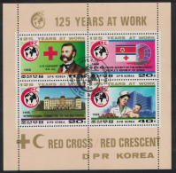 Korea International Red Cross Henri Dunant Sheetlet 1988 CTO SG#N2749-N2752 - Corea Del Nord