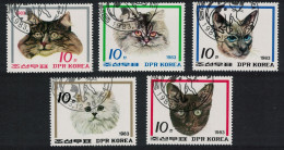 Korea Cats 5v 1983 CTO SG#N2373a-N2373e - Corea Del Nord