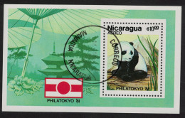 Nicaragua Panda MS 1981 CTO SG#MS2295 Sc#C982 - Nicaragua