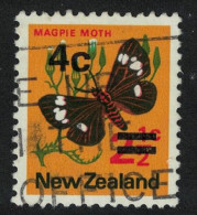 New Zealand Magpie Moth Overprint Typo Thick Bars 1971 Canc SG#957a - Gebruikt