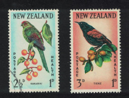 New Zealand Tieke Saddleback Parakeet Birds 2v 1962 Canc SG#812-813 MI#422-423 - Gebraucht