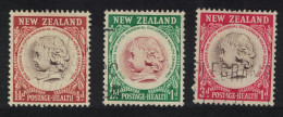 New Zealand Health Camps Federation Emblem 3v 1955 Canc SG#742-744 - Usados
