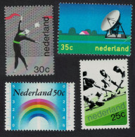 Netherlands Gymnastics Meteorology Aerial Dish Hockey 4v Def 1973 SG#1173-1176 - Usati